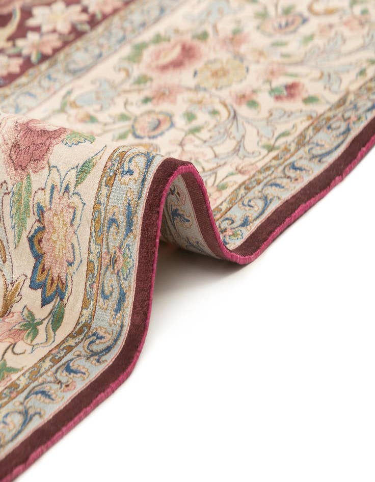 Detail image of  6' 3 x 10' Ghom Design Rug