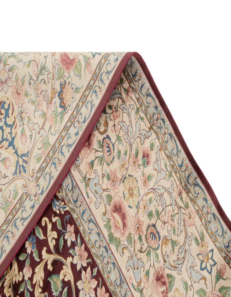 Detail image of  6' 3 x 10' Ghom Design Rug