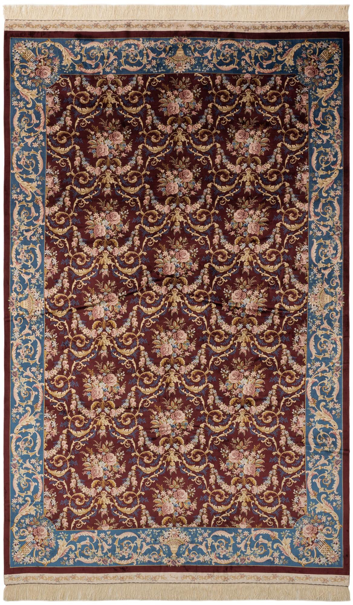  5' 7 x 9' 1 Ghom Design Rug