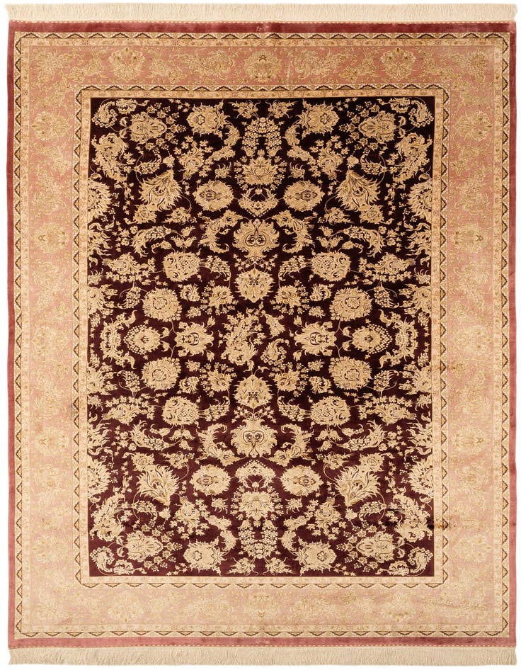 Detail image of  6' 2 x 9' 11 Ghom Design Rug