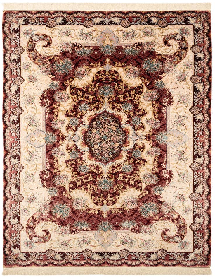 Detail image of  6' 4 x 9' 10 Ghom Design Rug