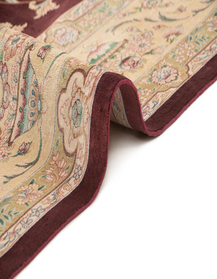 Detail image of  6' 4 x 10' 3 Ghom Design Rug