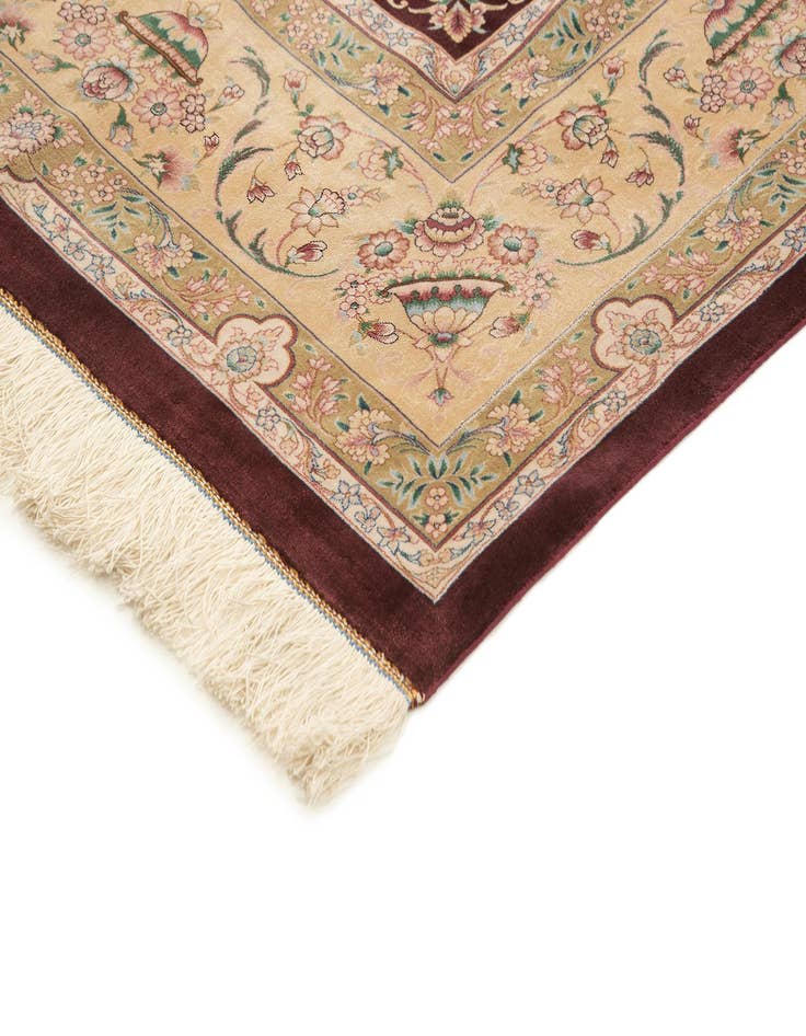 Detail image of  6' 4 x 10' 3 Ghom Design Rug