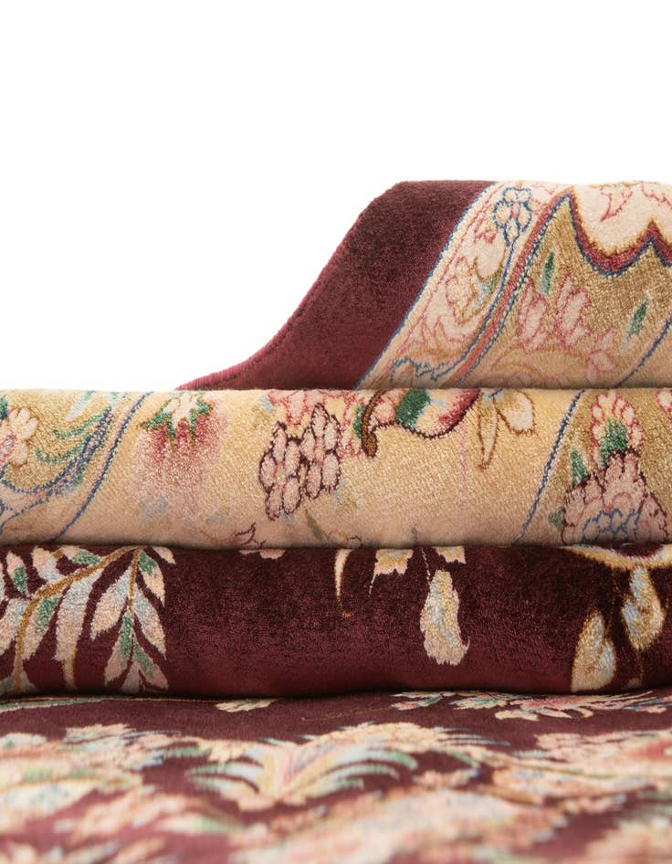 Detail image of  6' 4 x 10' 3 Ghom Design Rug