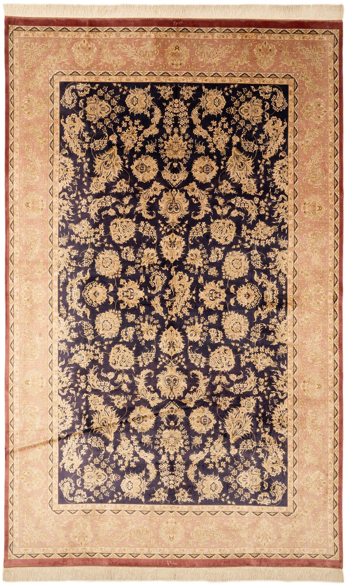  6' 3 x 9' 11 Ghom Design Rug
