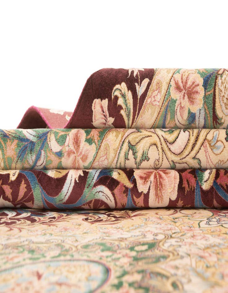 Detail image of  5' 7 x 9' 1 Ghom Design Rug