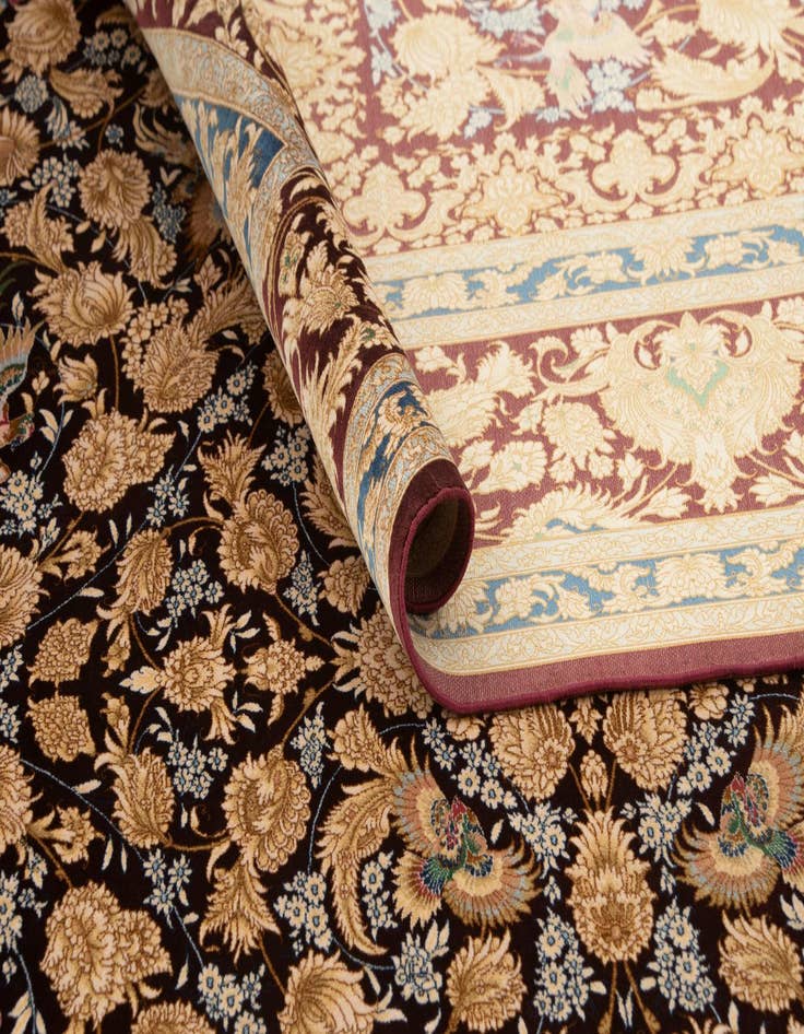 Detail image of  5' 8 x 9' 3 Ghom Design Rug