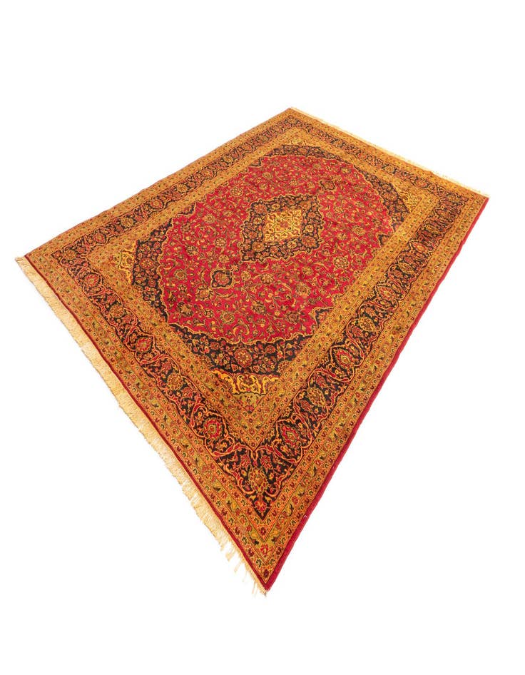 Detail image of  9' 6 x 12' 9 Kashan Wool Rug