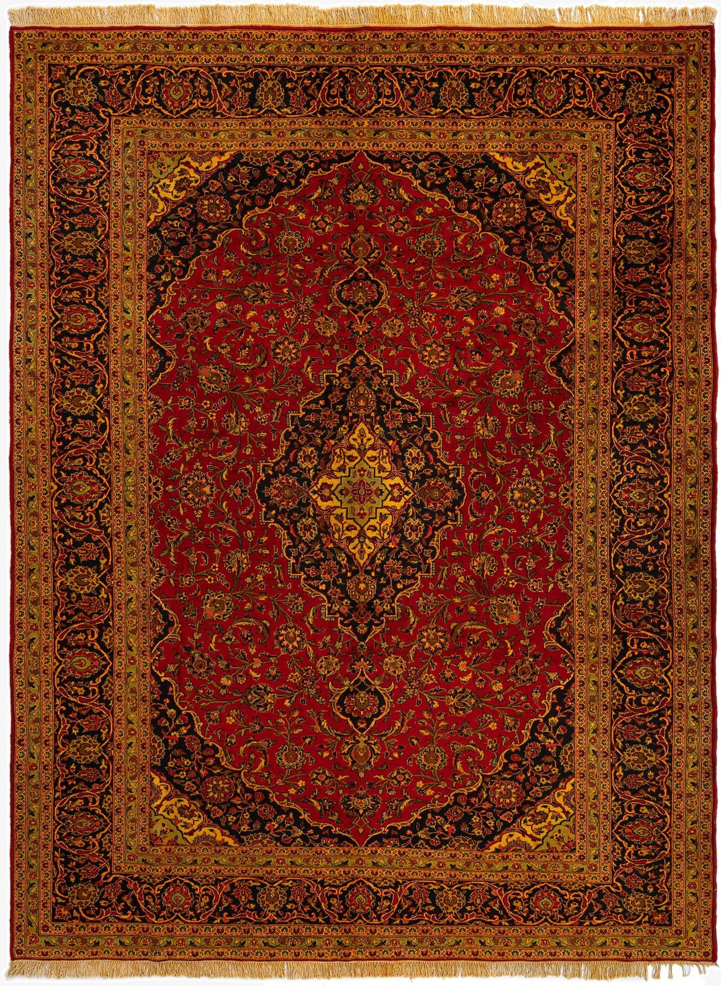  9' 6 x 12' 9 Kashan Wool Rug