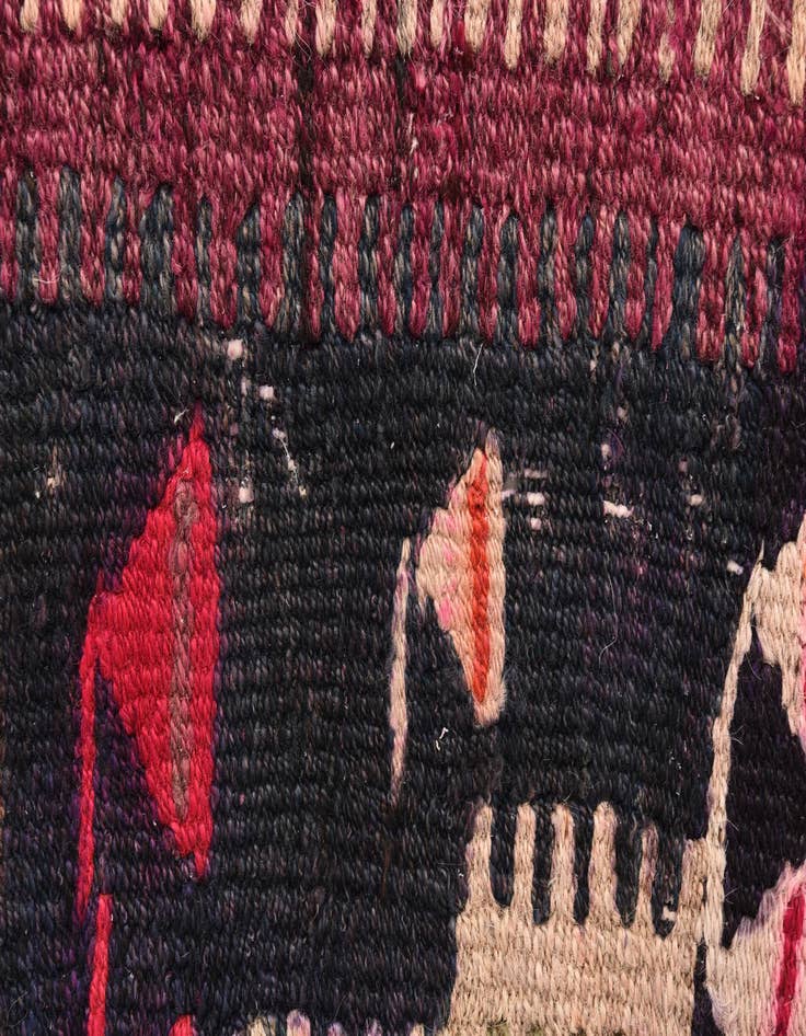 Detail image of  4' 7 x 7' 6  Hand Woven Kilim Fars Wool Rug