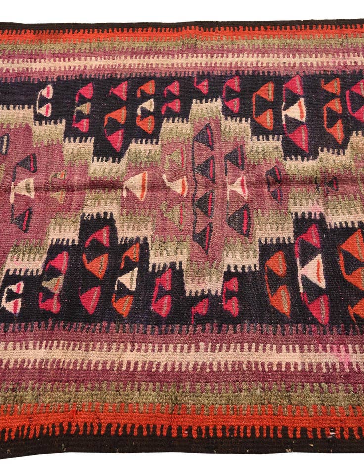Detail image of  4' 7 x 7' 6  Hand Woven Kilim Fars Wool Rug