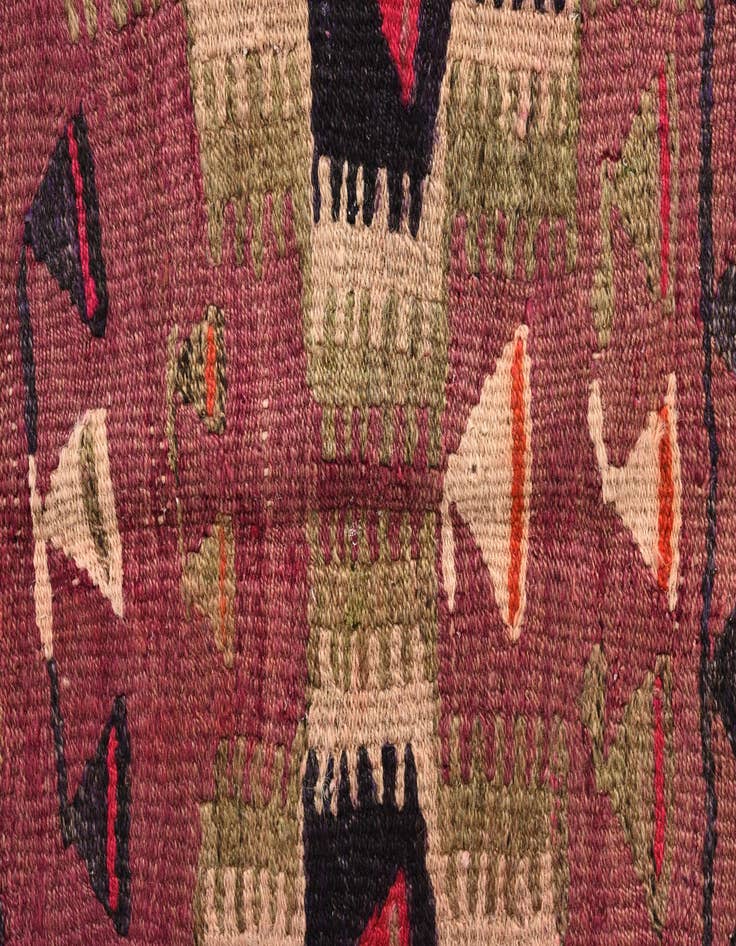 Detail image of  4' 7 x 7' 6  Hand Woven Kilim Fars Wool Rug