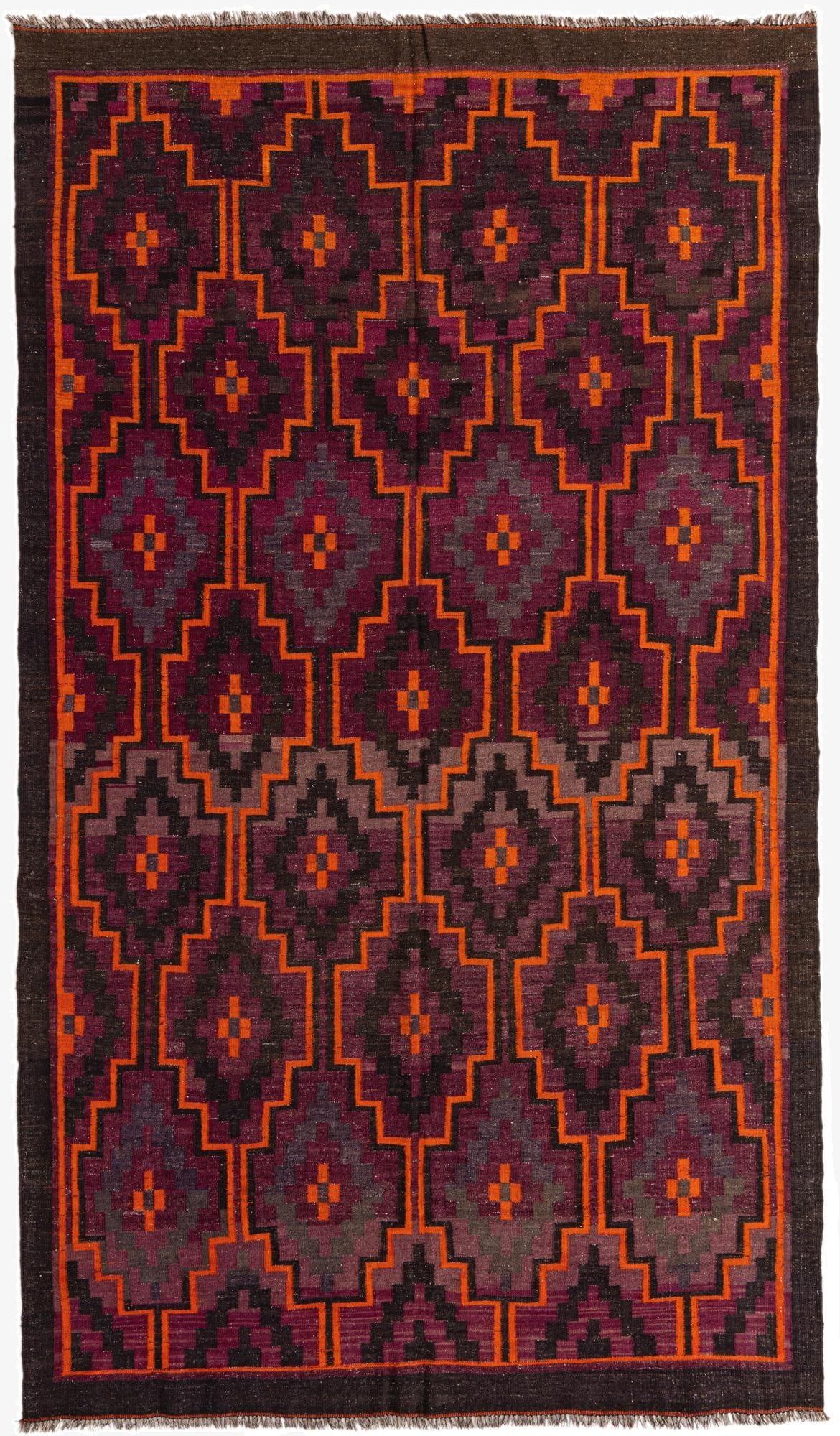  5' 11 x 10' 4  Hand Woven Kilim Fars Wool Rug