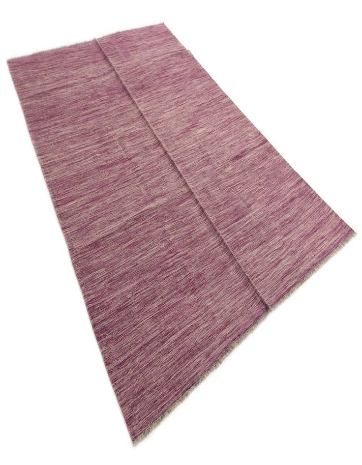 Detail image of  5' 6 x 8'  Hand Woven Kilim Modern Wool Rug