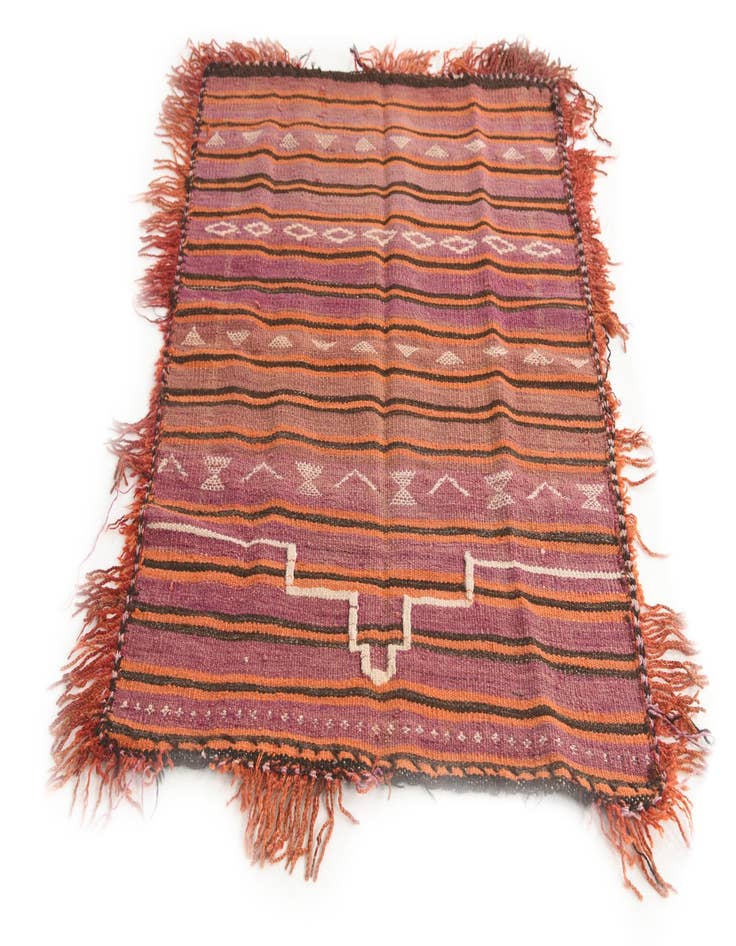 Detail image of  2' 9 x 3' 10  Hand Woven Kilim Modern Wool Rug