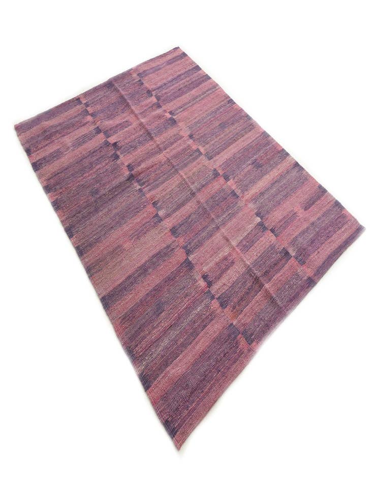 Detail image of  5' 3 x 6' 6  Hand Woven Kilim Modern Wool Rug