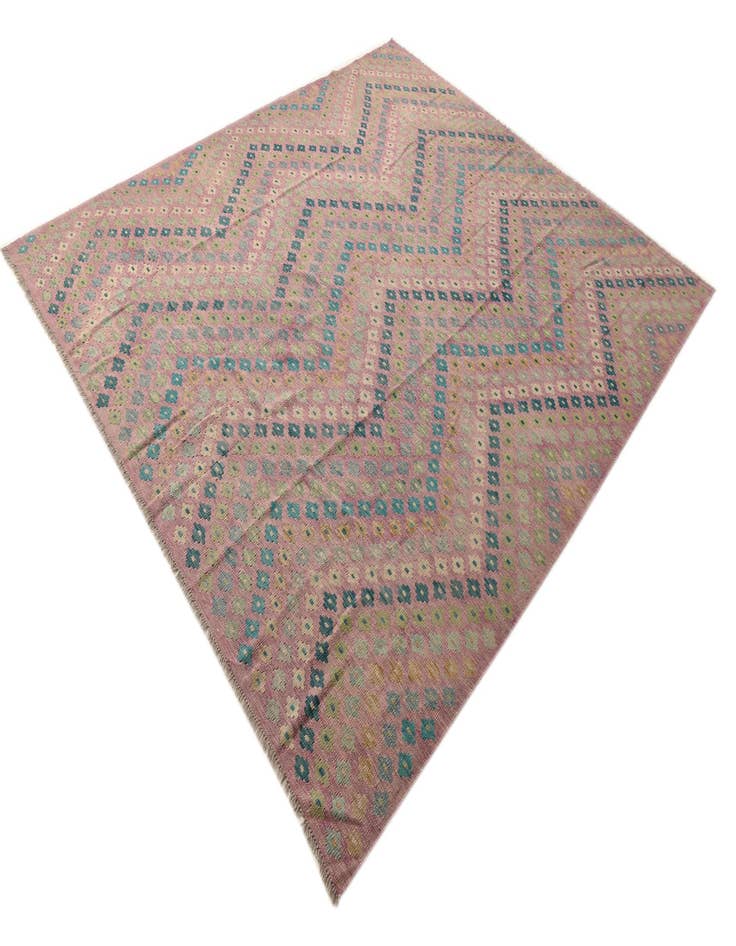 Detail image of  8' 6 x 9' 7  Hand Woven Kilim Modern Wool Rug