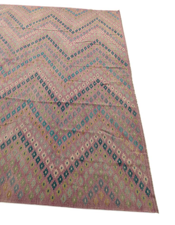 Detail image of  8' 6 x 9' 7  Hand Woven Kilim Modern Wool Rug