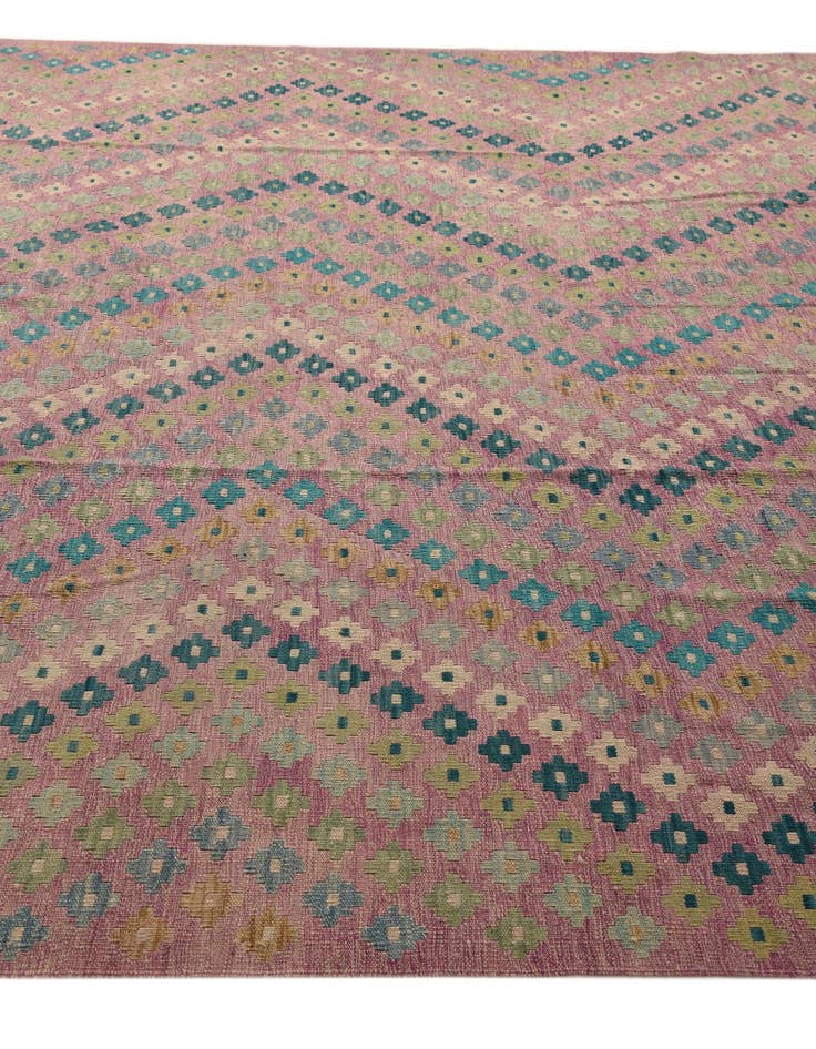 Detail image of  8' 6 x 9' 7  Hand Woven Kilim Modern Wool Rug