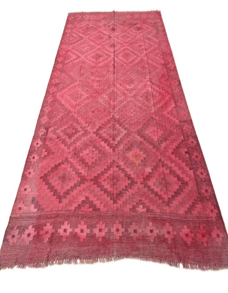 Detail image of  6' 2 x 9' 6  Hand Woven Kilim Modern Wool Rug