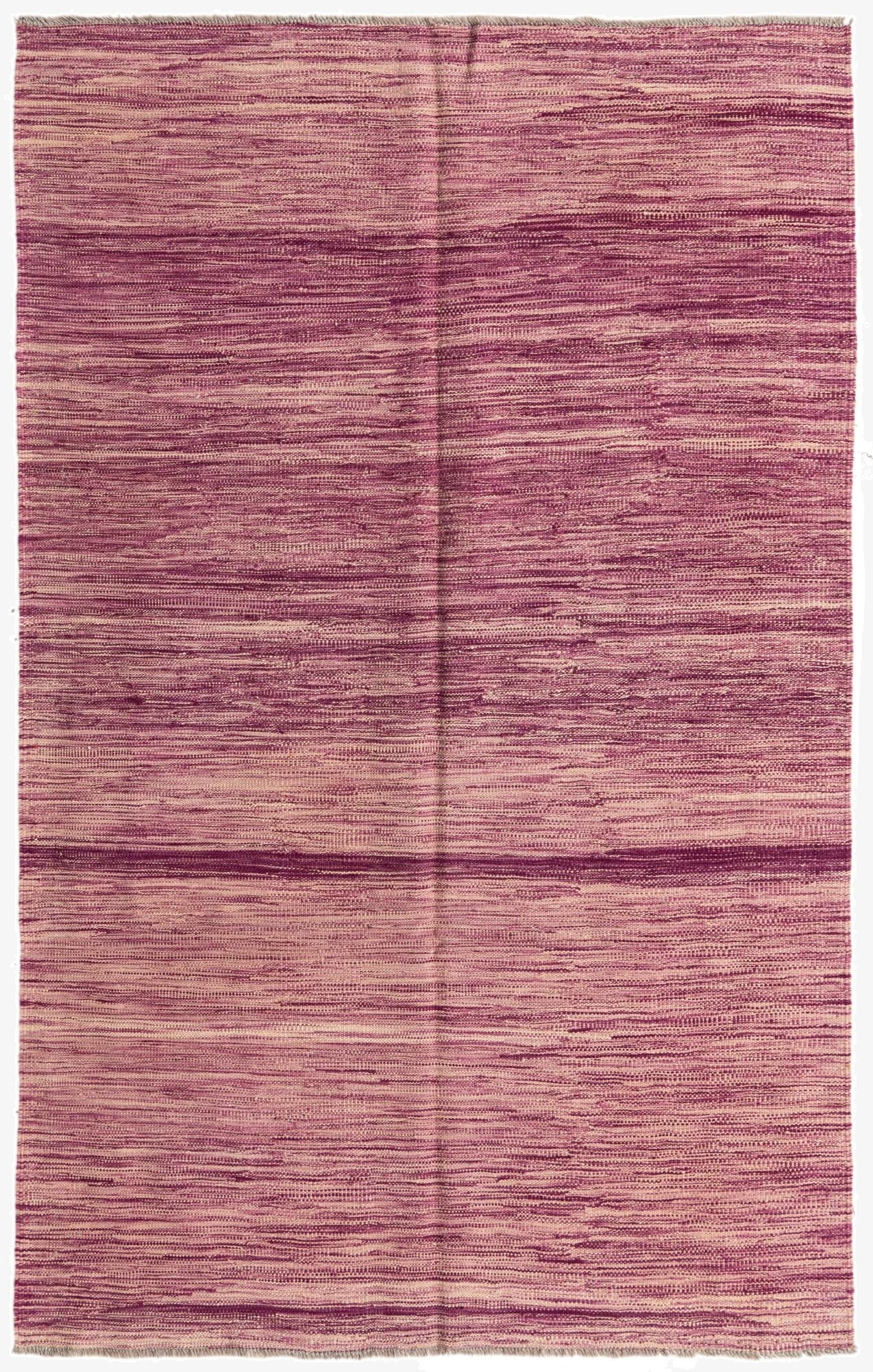  4' x 6' 3  Hand Woven Kilim Modern Wool Rug