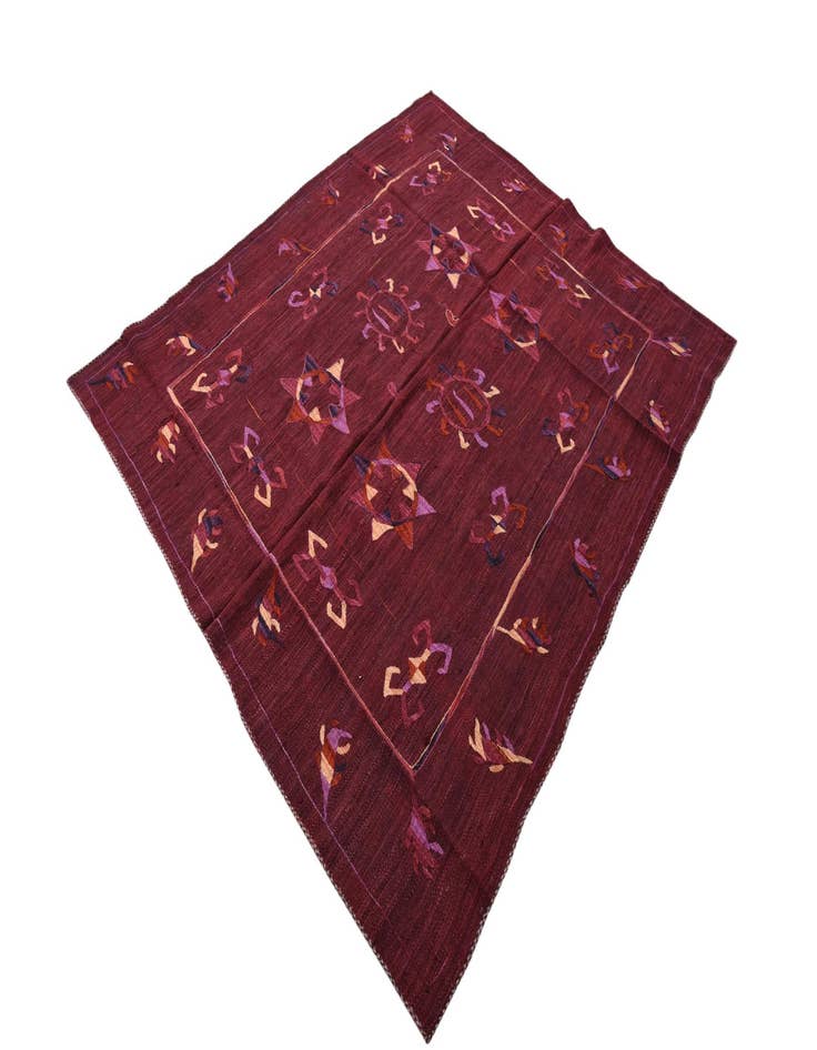 Detail image of  5' 9 x 6' 10  Hand Woven Kilim Suzani Wool Rug