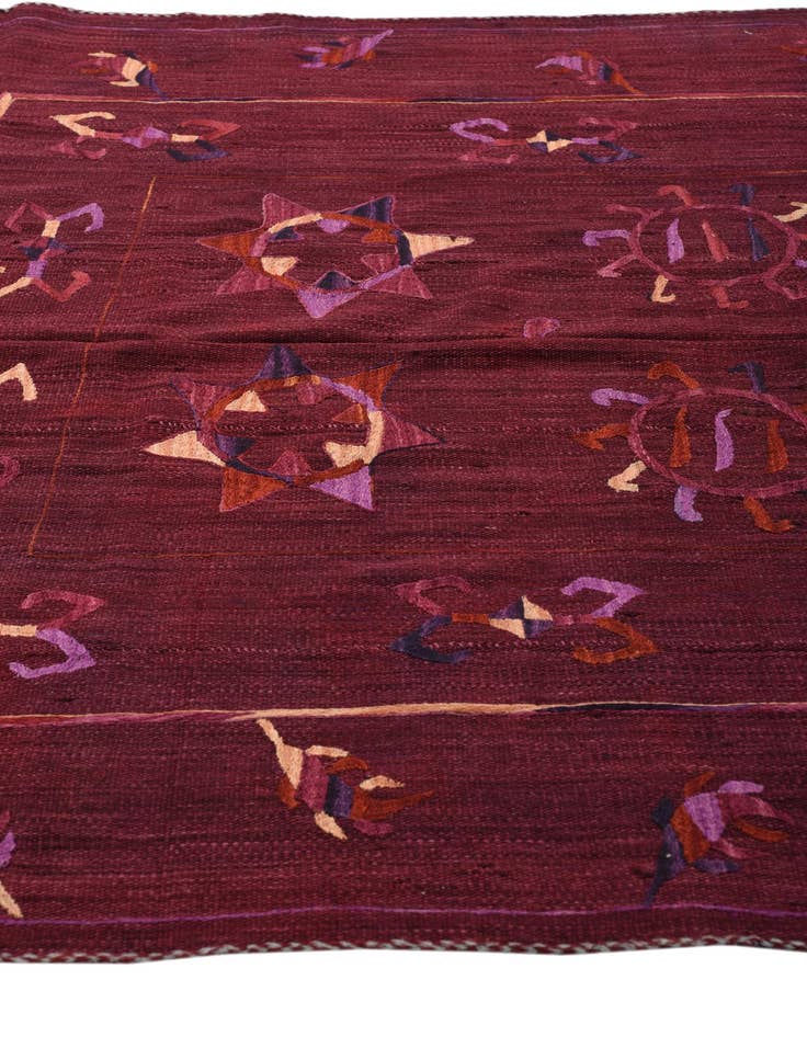 Detail image of  5' 9 x 6' 10  Hand Woven Kilim Suzani Wool Rug