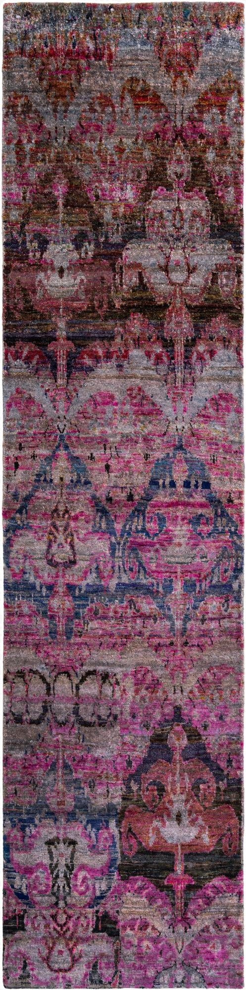  2' 11 x 12' 3  Hand Knotted Kundan Rug