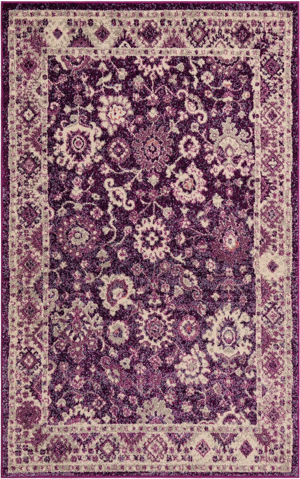 Purple 5' 3 x 8' Madeline Rug | Rugs.com