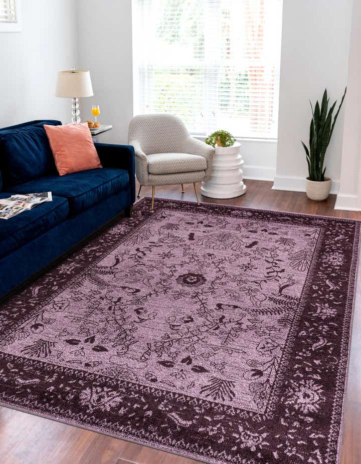 Purple 5' 3 x 8' Miranda Rug | Rugs.com