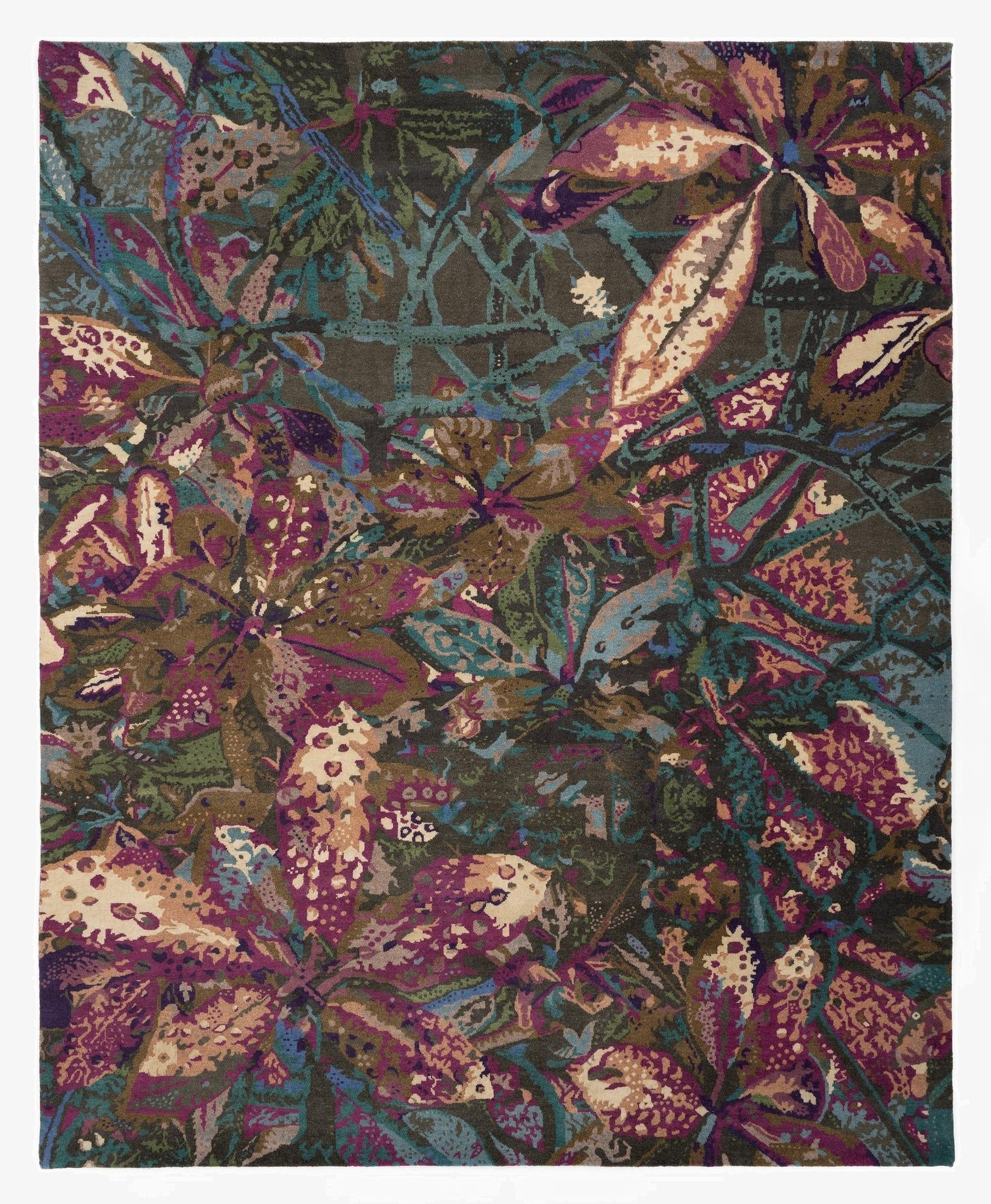  8' x 9' 11  Hand Knotted Modern Manshu Wool Rug