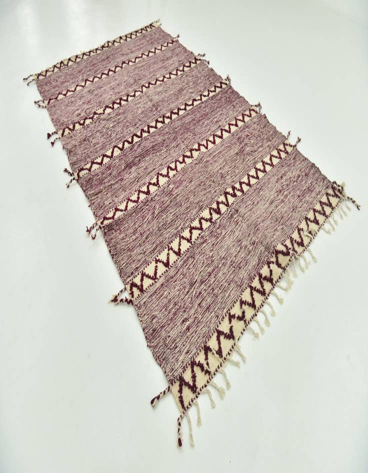 Detail image of  6' 2 x 10'  Hand Knotted Moroccan Wool Rug