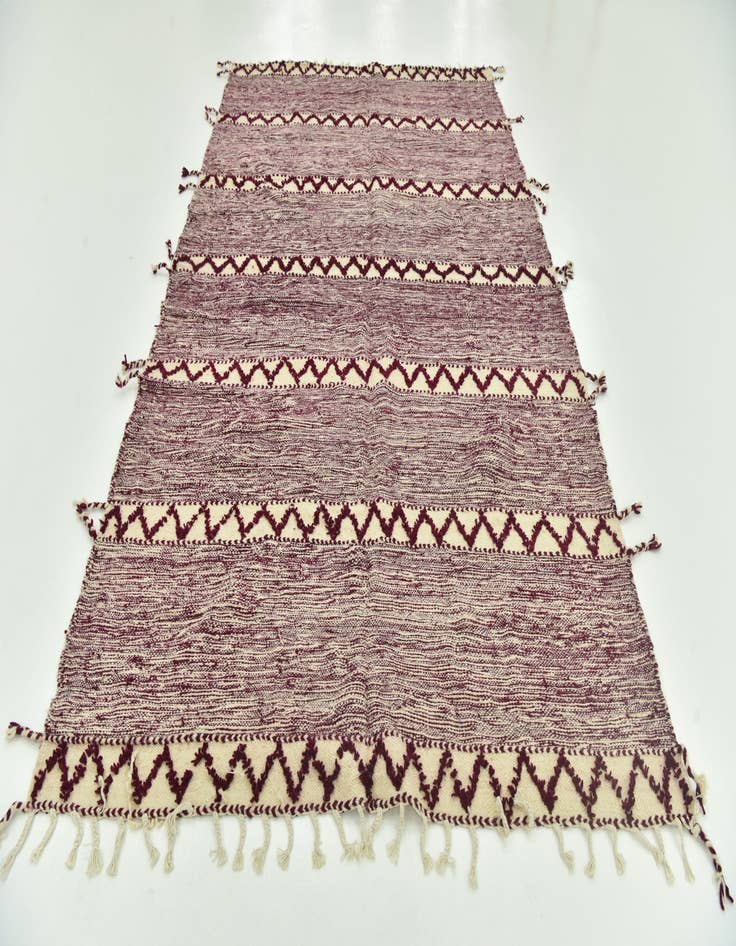 Detail image of  6' 2 x 10'  Hand Knotted Moroccan Wool Rug