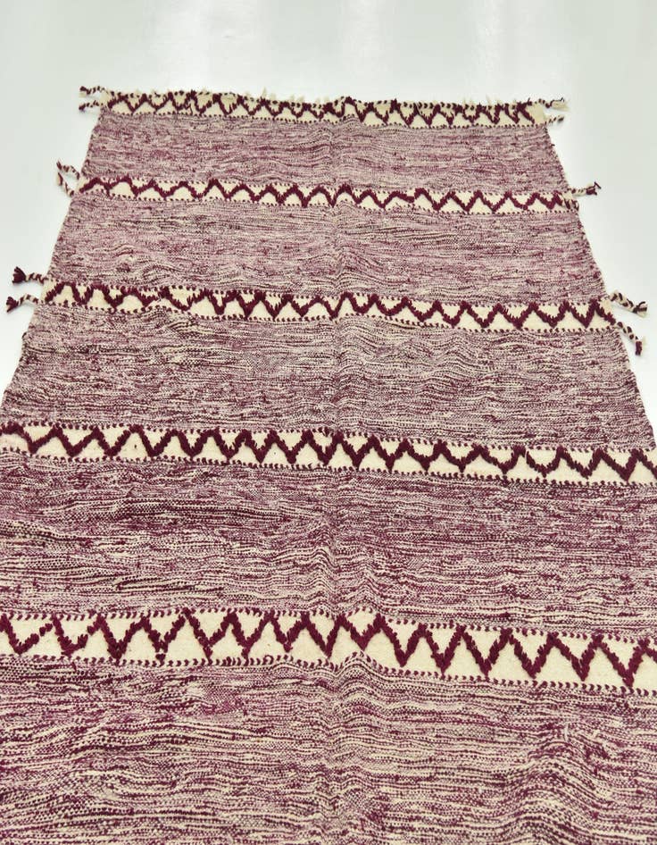 Detail image of  6' 2 x 10'  Hand Knotted Moroccan Wool Rug