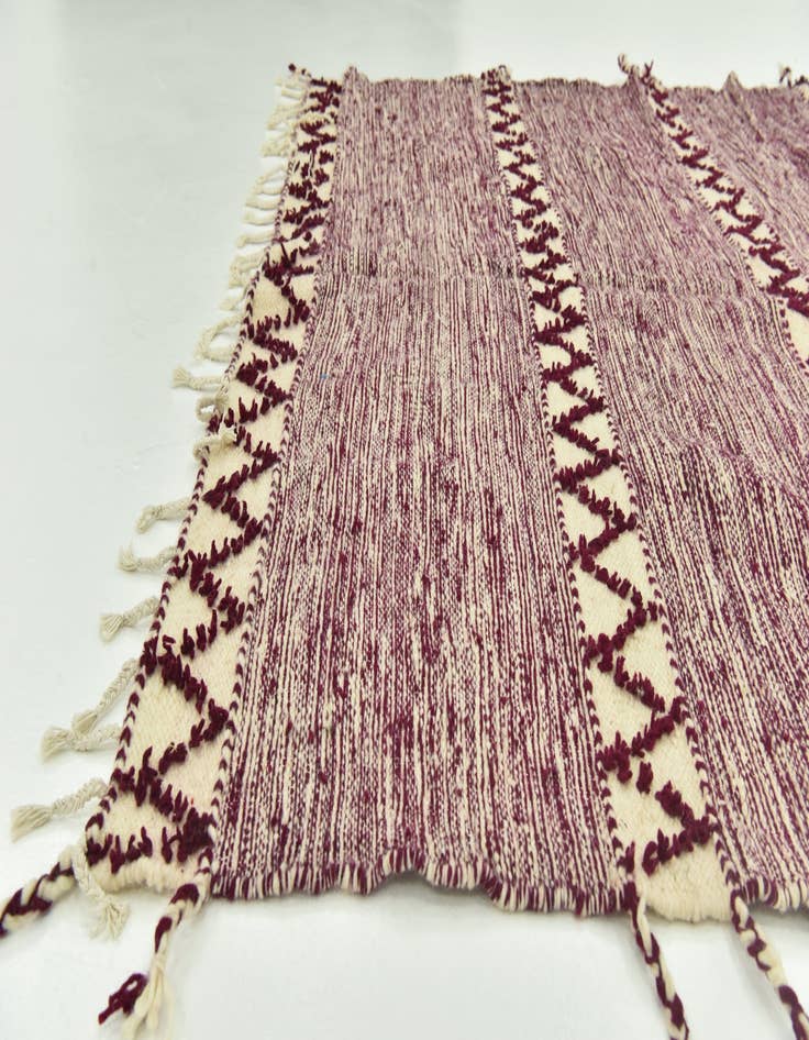 Detail image of  6' 2 x 10'  Hand Knotted Moroccan Wool Rug