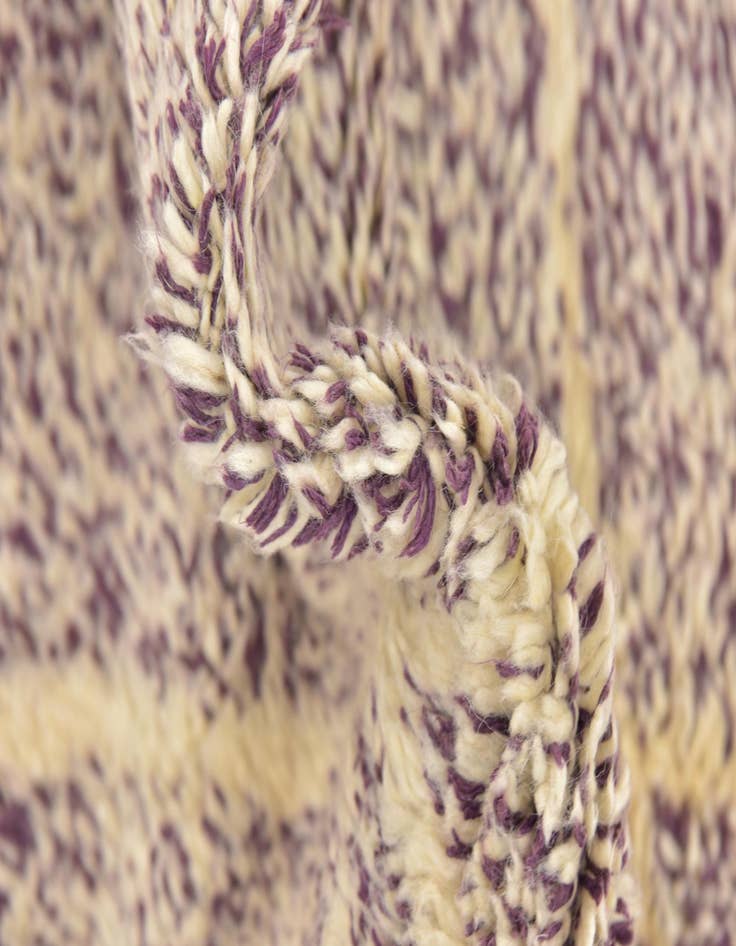 Detail image of  4' 10 x 8' 9  Hand Knotted Moroccan Wool Rug