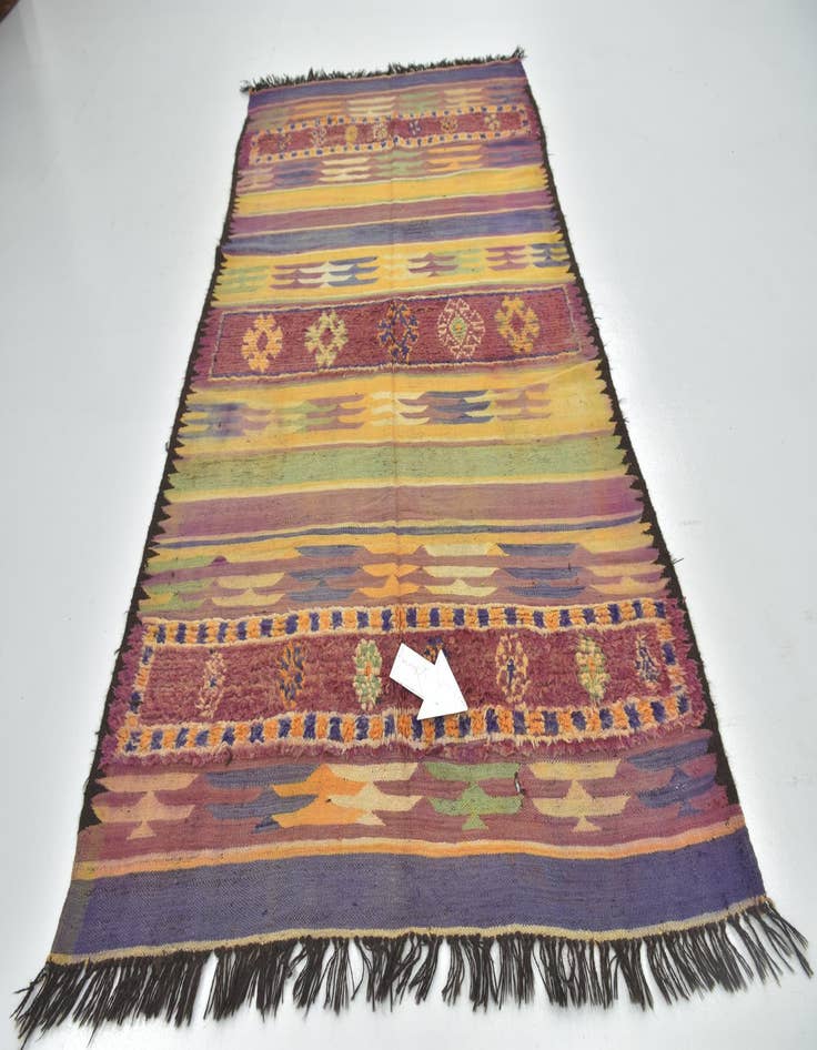 Detail image of  5' 8 x 10' 3  Hand Knotted Moroccan Wool Rug