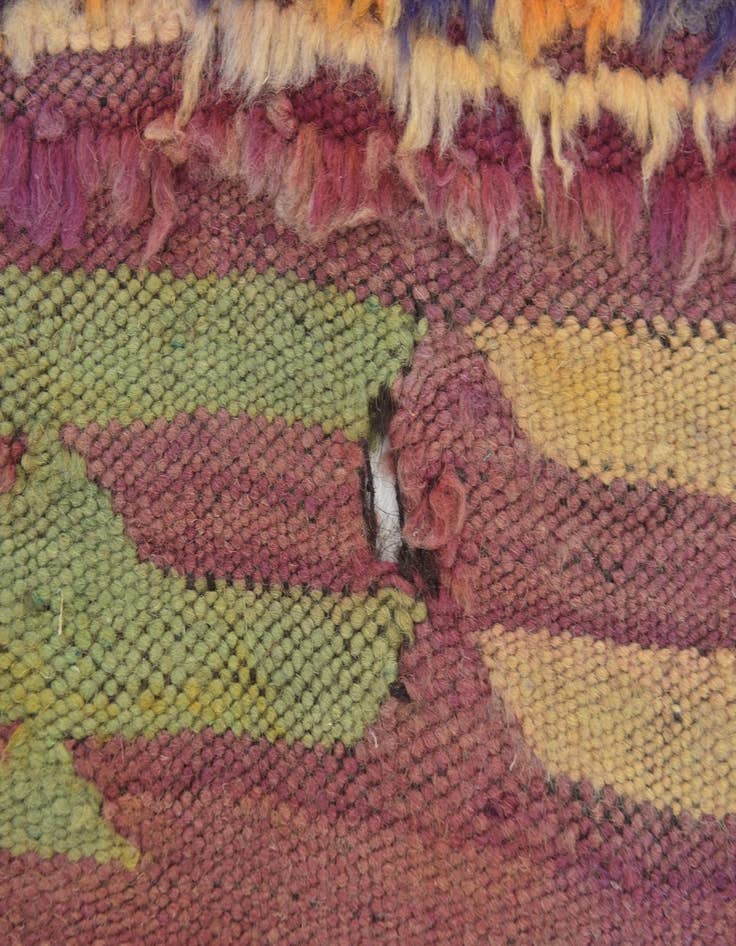 Detail image of  5' 8 x 10' 3  Hand Knotted Moroccan Wool Rug