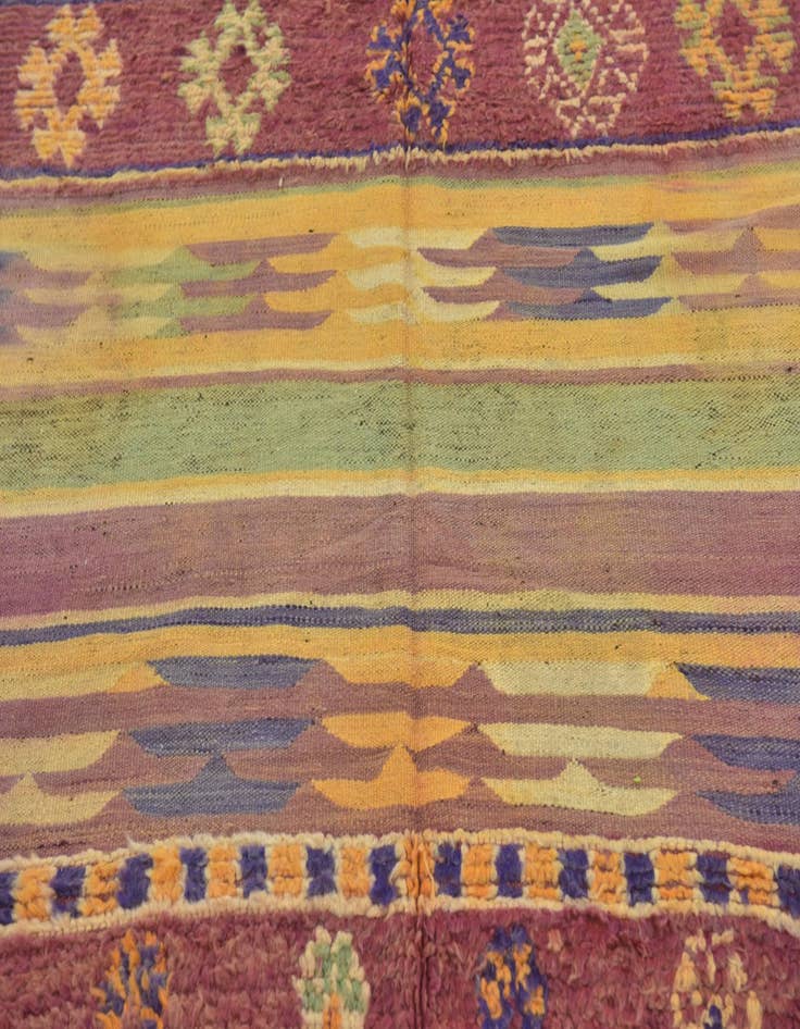 Detail image of  5' 8 x 10' 3  Hand Knotted Moroccan Wool Rug