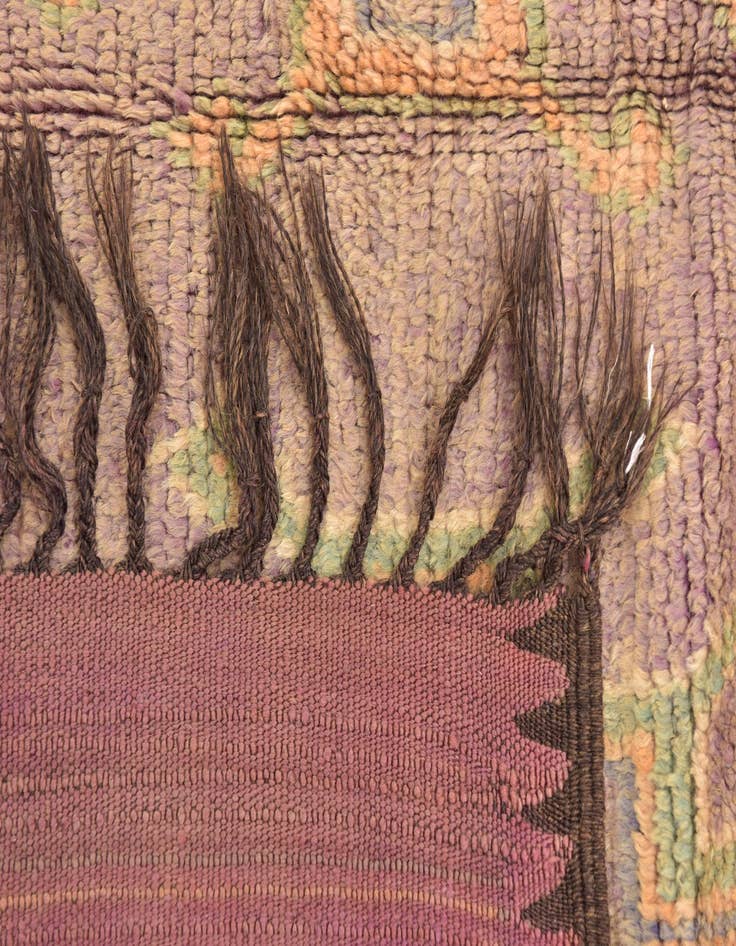 Detail image of  6' 3 x 11' 4  Hand Knotted Moroccan Wool Rug