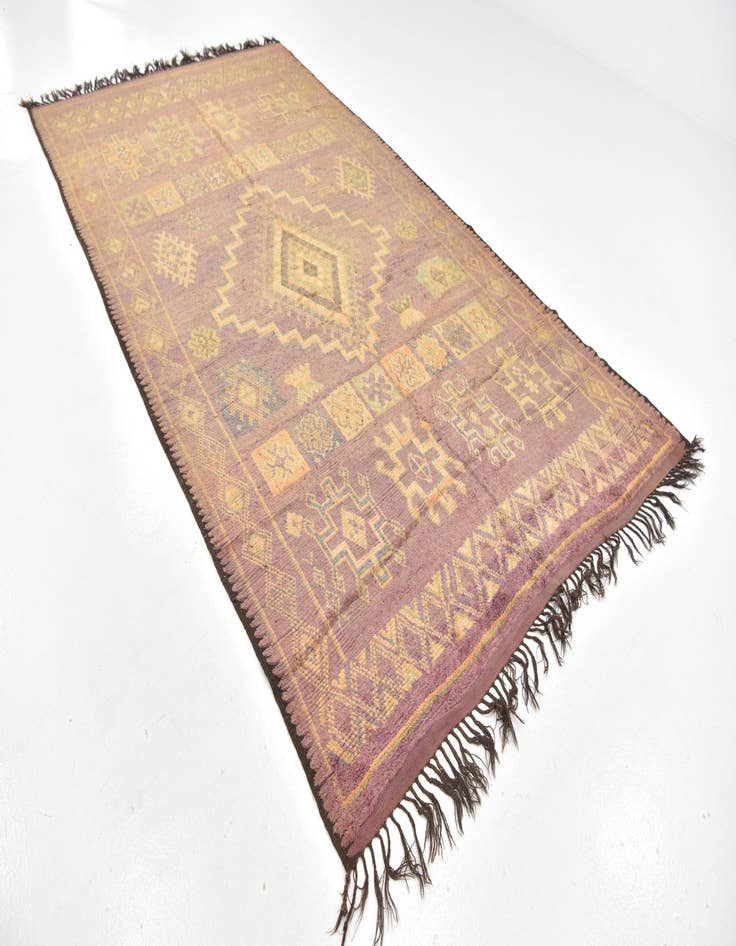 Detail image of  6' 3 x 11' 4  Hand Knotted Moroccan Wool Rug