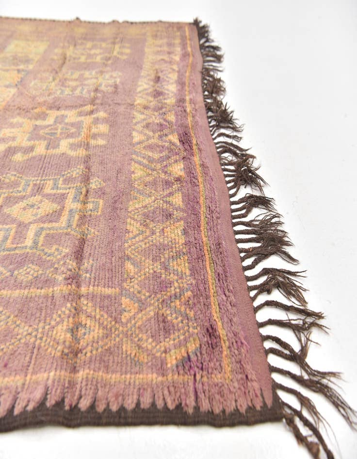 Detail image of  6' 3 x 11' 4  Hand Knotted Moroccan Wool Rug