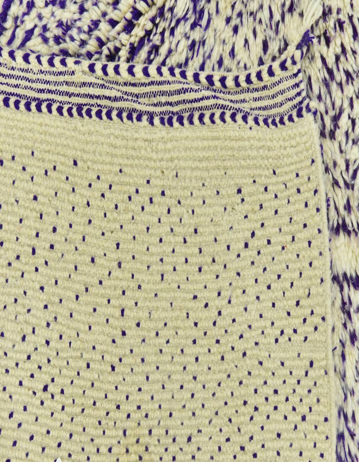 Detail image of  6' 8 x 9'  Hand Knotted Moroccan Wool Rug