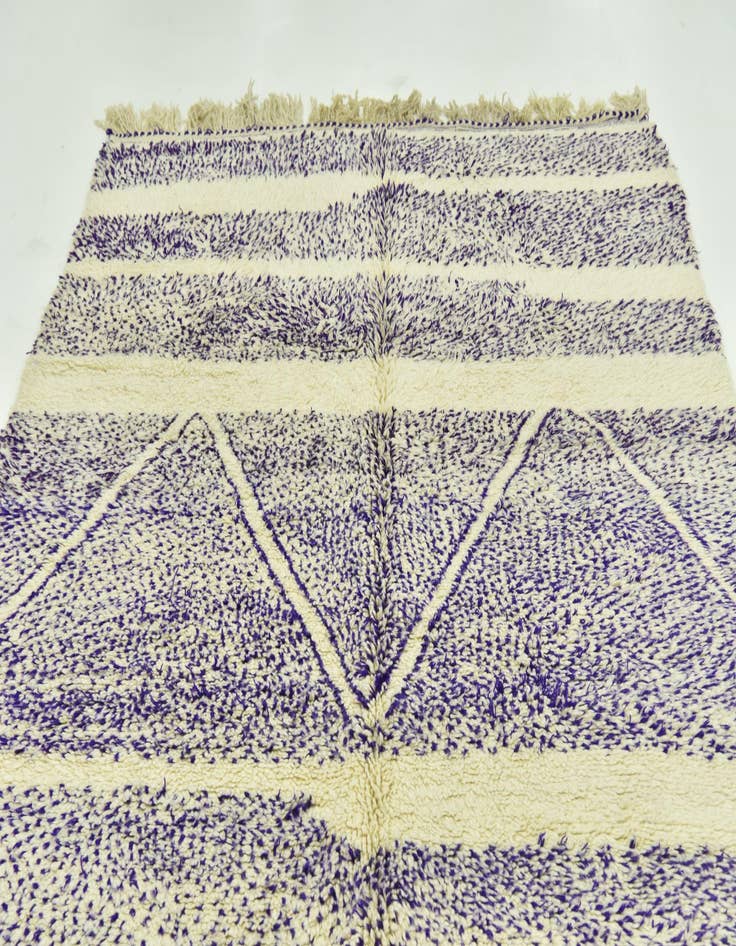 Detail image of  6' 8 x 9'  Hand Knotted Moroccan Wool Rug