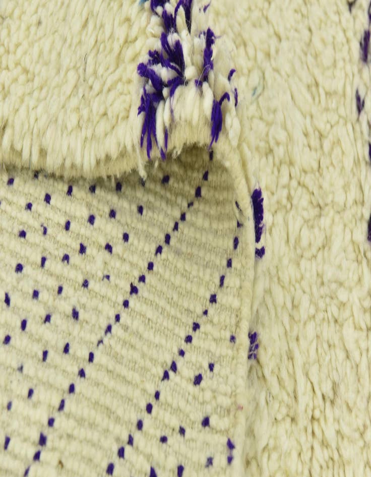 Detail image of  6' 8 x 9'  Hand Knotted Moroccan Wool Rug