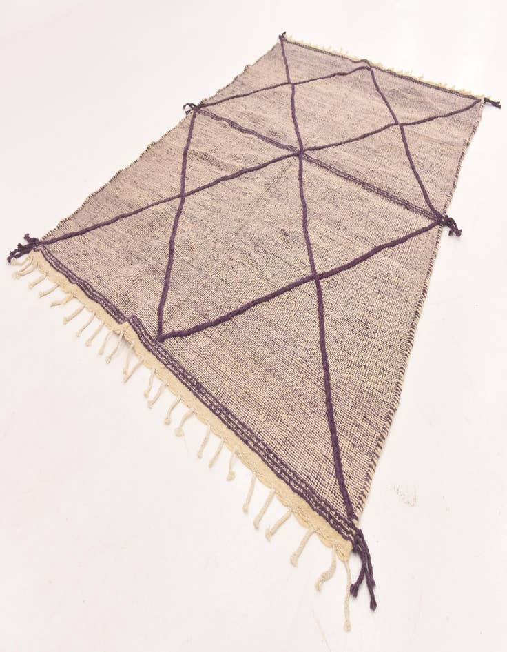 Detail image of  6' 7 x 9' 8  Hand Knotted Moroccan Wool Rug