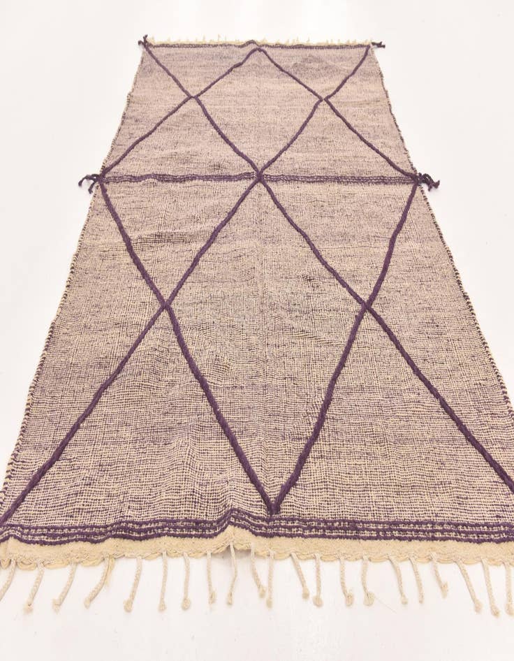 Detail image of  6' 7 x 9' 8  Hand Knotted Moroccan Wool Rug