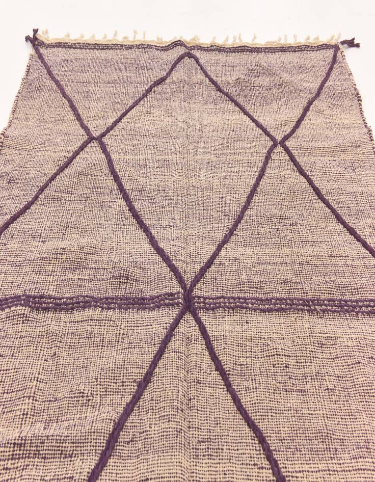 Detail image of  6' 7 x 9' 8  Hand Knotted Moroccan Wool Rug