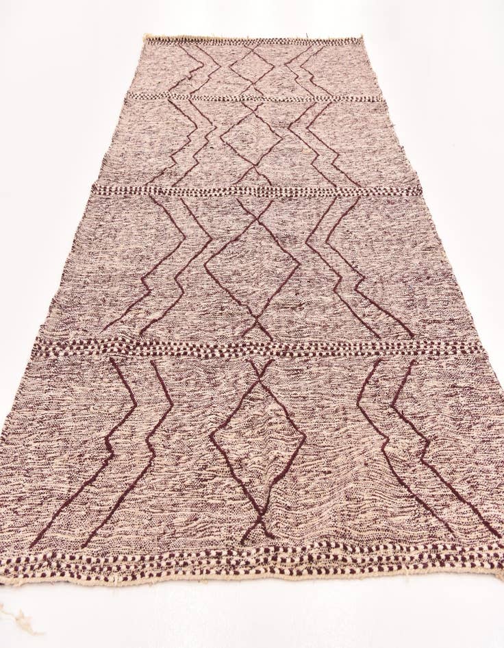 Detail image of  6' 4 x 10'  Hand Knotted Moroccan Wool Rug