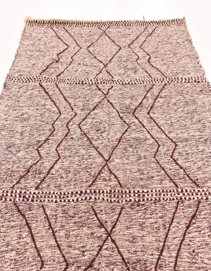 Detail image of  6' 4 x 10'  Hand Knotted Moroccan Wool Rug